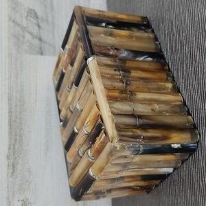 STUNNING STEER HORN LIDDED BOX